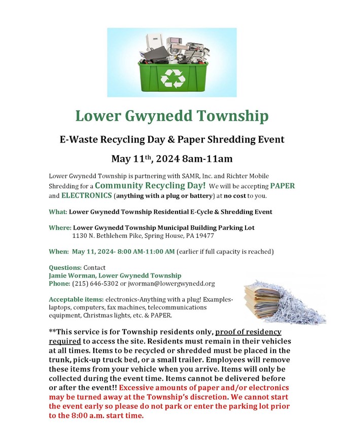 Trash & Recycling Lower Gwynedd Township