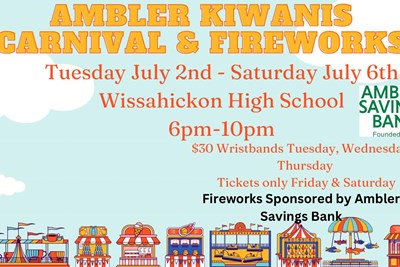 Kiwanis Club of Ambler Carnival & Fireworks - Road Restriction Information