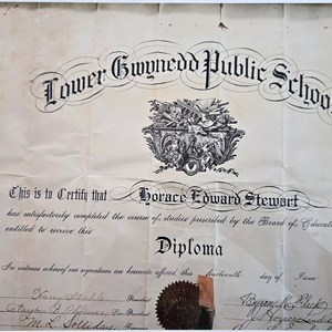 Horace Stewart Lower Gwynedd Public Schools Graduate 1917