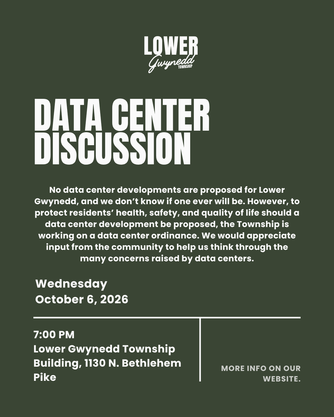 Data Center Discussion-October 6th